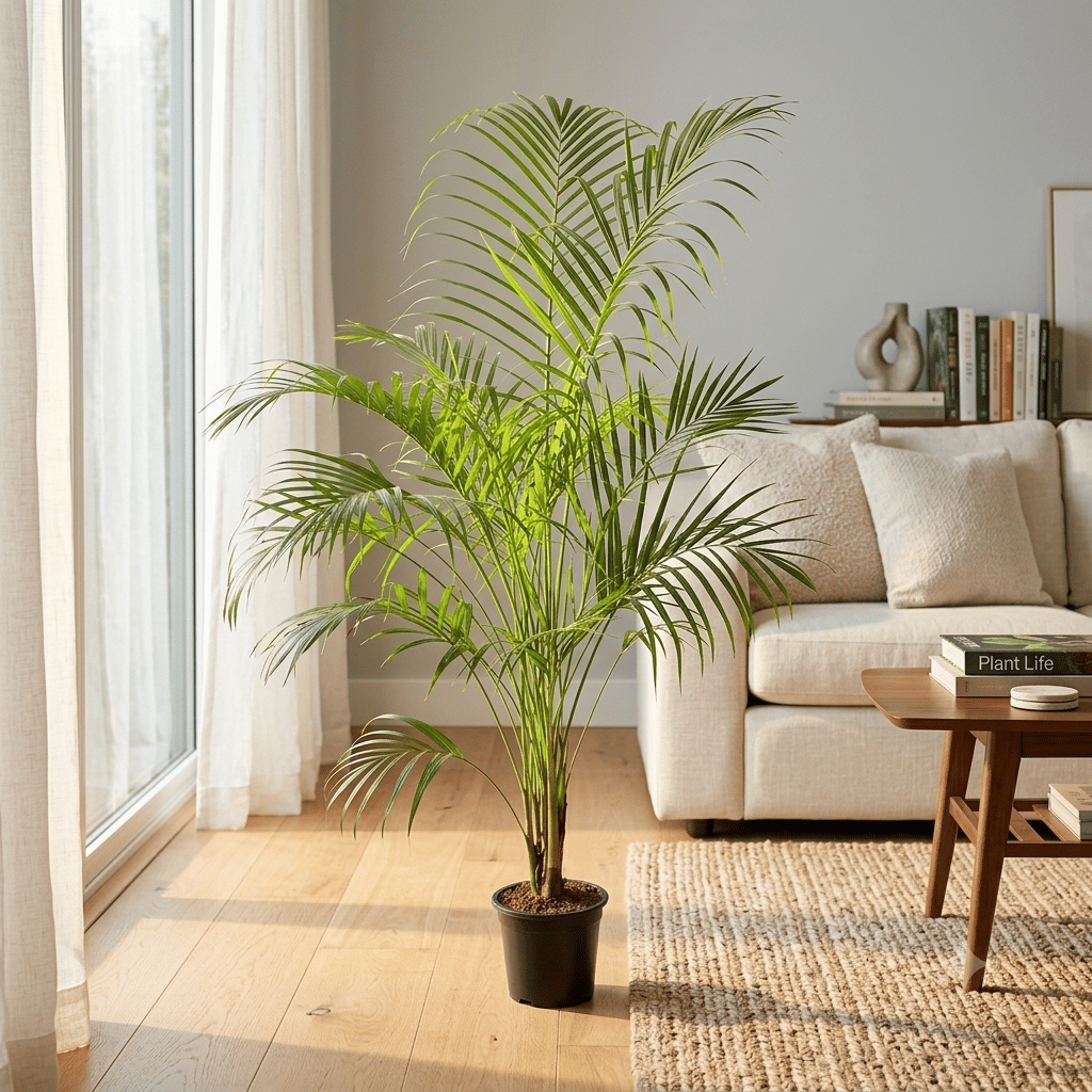 Areca (~ 4 Ft) in 8 Inch Black Nursery Pot