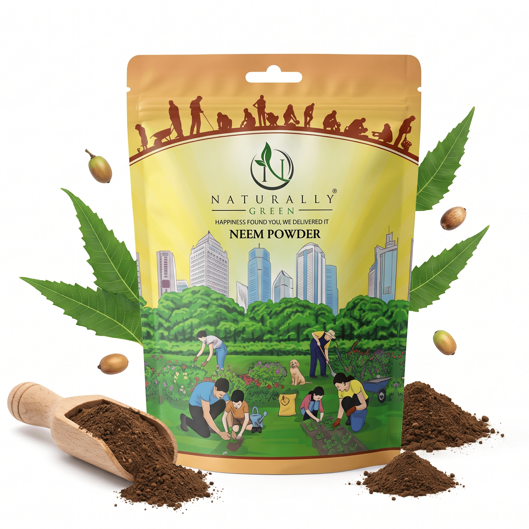 Neem Powder (Neem Khali) - 1 Kg - Natural soil protector & pest repellent