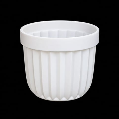 4 Inch White Premium Italica Plastic Planter