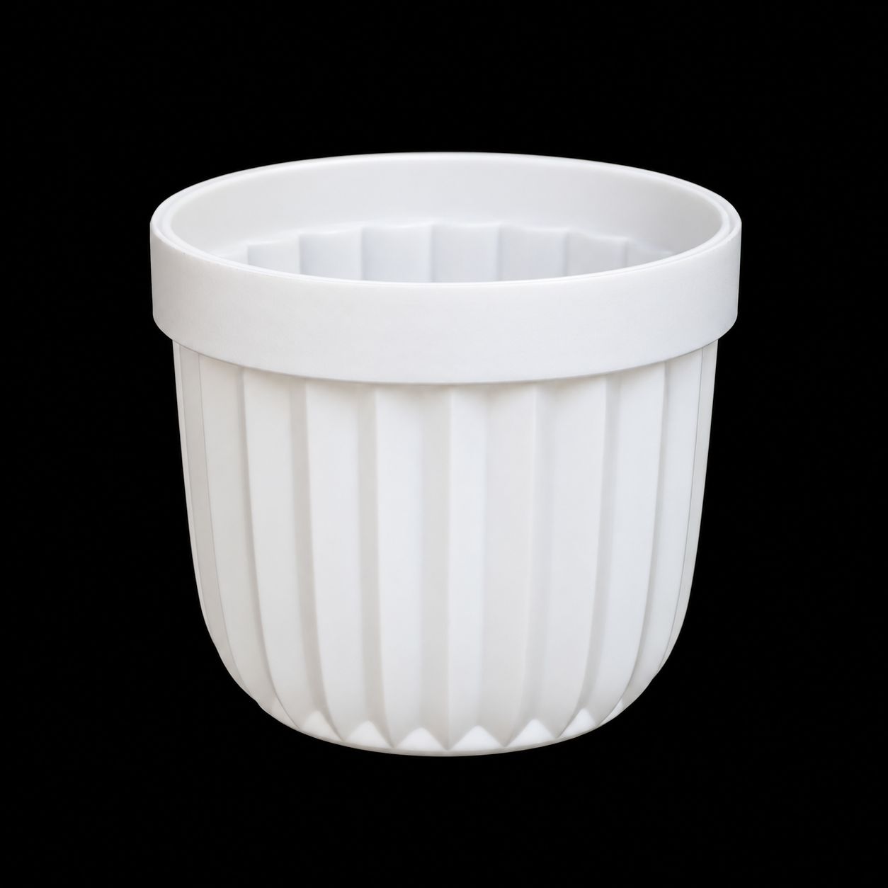 4 Inch White Premium Italica Plastic Planter