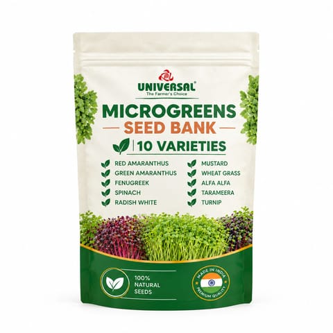 Microgreens Seed Bank |10 Varieties | 10,000 seeds for Home Garden | Easy to Grow | Home Gardening Microgreen Combo