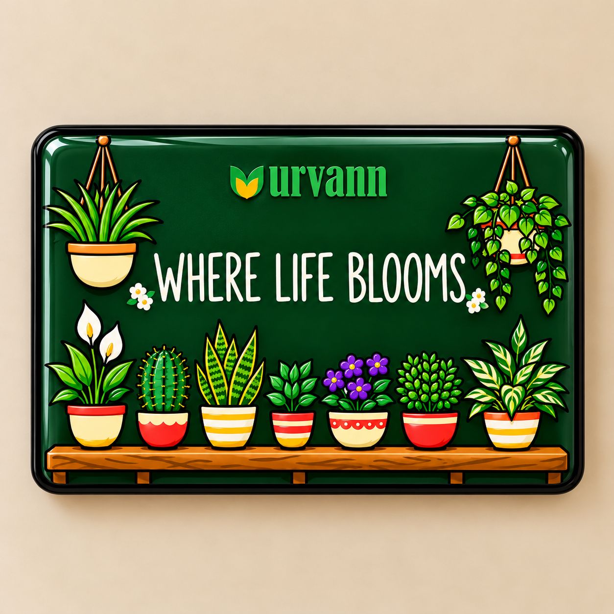 Where Life Blooms - Decorative Fridge Magnet | Cute Plant Magnets